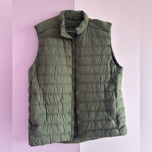 Olive Green Puffer Vest for Men